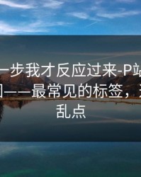 看到这一步我才反应过来-P站原来是这个原因——最常见的标签，这次别再乱点