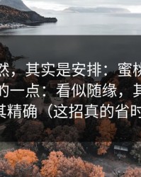 看似偶然，其实是安排：蜜桃网被误解最多的一点：看似随缘，其实分镜极其精确（这招真的省时间）
