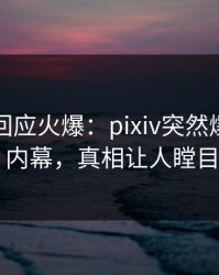 圈内人回应火爆：pixiv突然爆出爆料内幕，真相让人瞠目