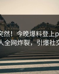 点击太突然！今晚爆料登上pixiv，神秘人全网炸裂，引爆社交圈