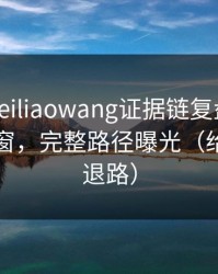 我做了heiliaowang证据链复盘：从标题到弹窗，完整路径曝光（给自己留退路）
