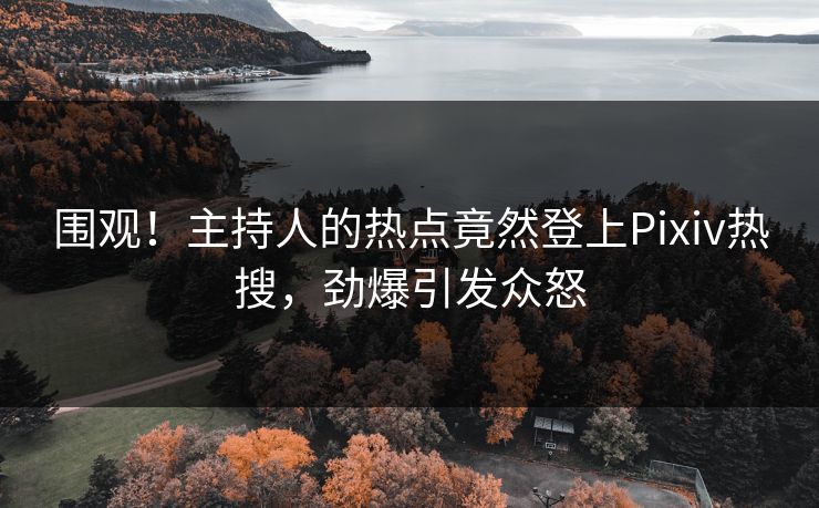 围观！主持人的热点竟然登上Pixiv热搜，劲爆引发众怒